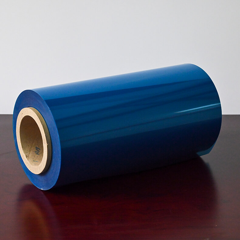 Màu xanh PET mylar Màng Polyester Phim Polyester 100mic Màng bọc Polyester